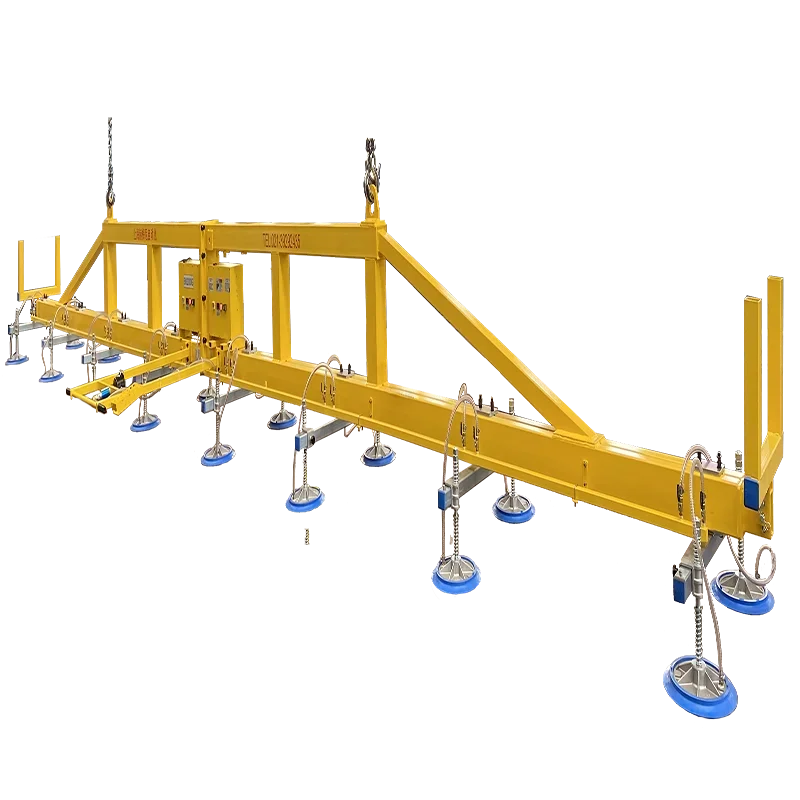 Sheet metal vacuum lifter for large steel plates