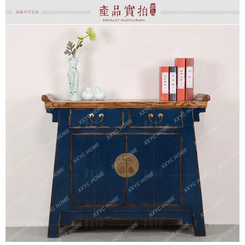JYGNew Chinese solid wood furniture entrance/storage/corridor partition entrance/upturned shoe counter