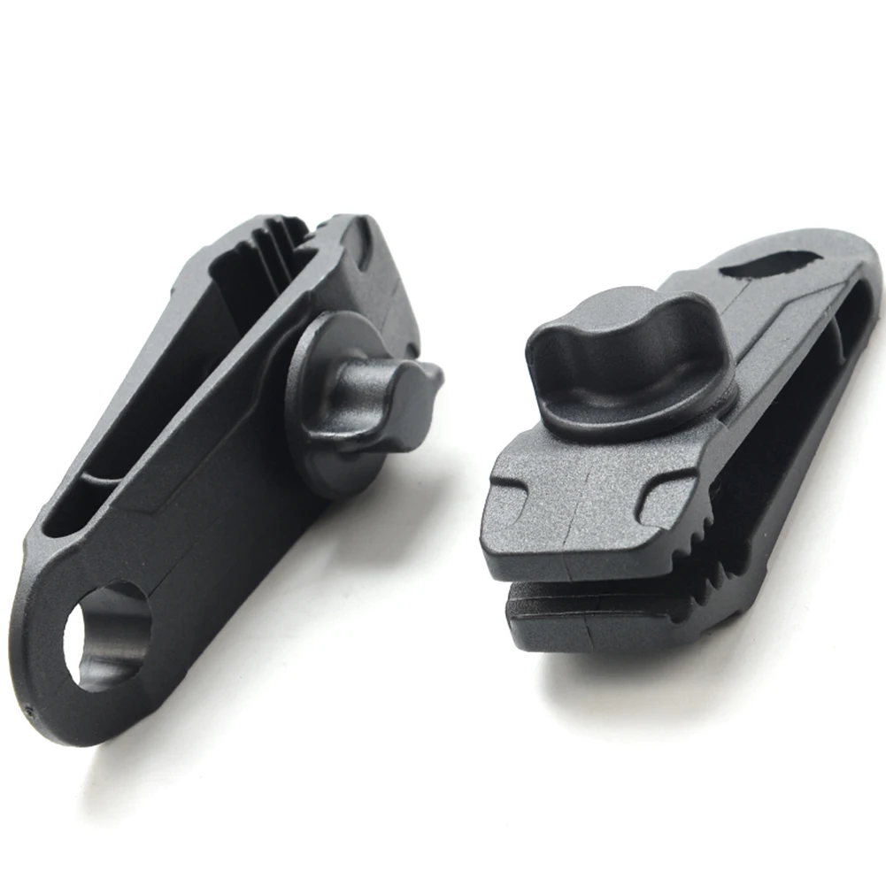 مشبك خيمة أسود للتخييم في الهواء الطلق من النايلون شديد التحمل ومقاوم للرياح وقبضة مشبك لملحقات خيمة قماش تظليل الحديقة