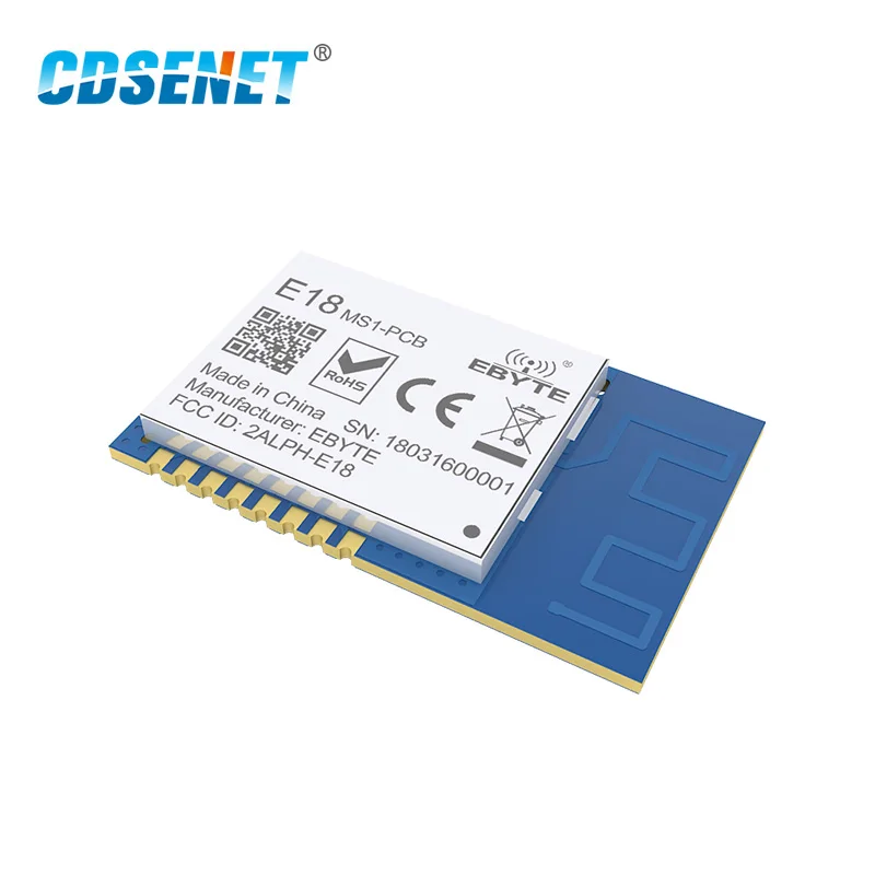 Zigbee 2.4GHz CC2530 코어 보드, SMD 무선 rf 모듈, CDSENET E18-MS1-PCB SPI 송신기 수신기, 쉴드 PCB IPX 안테나 포함