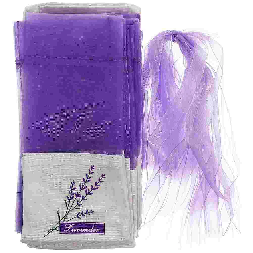 50 Pcs Dried Lavender Pouch Vosarea Clear Gift Bags Sachet Empty Lavendar Cotton Perfume Travel