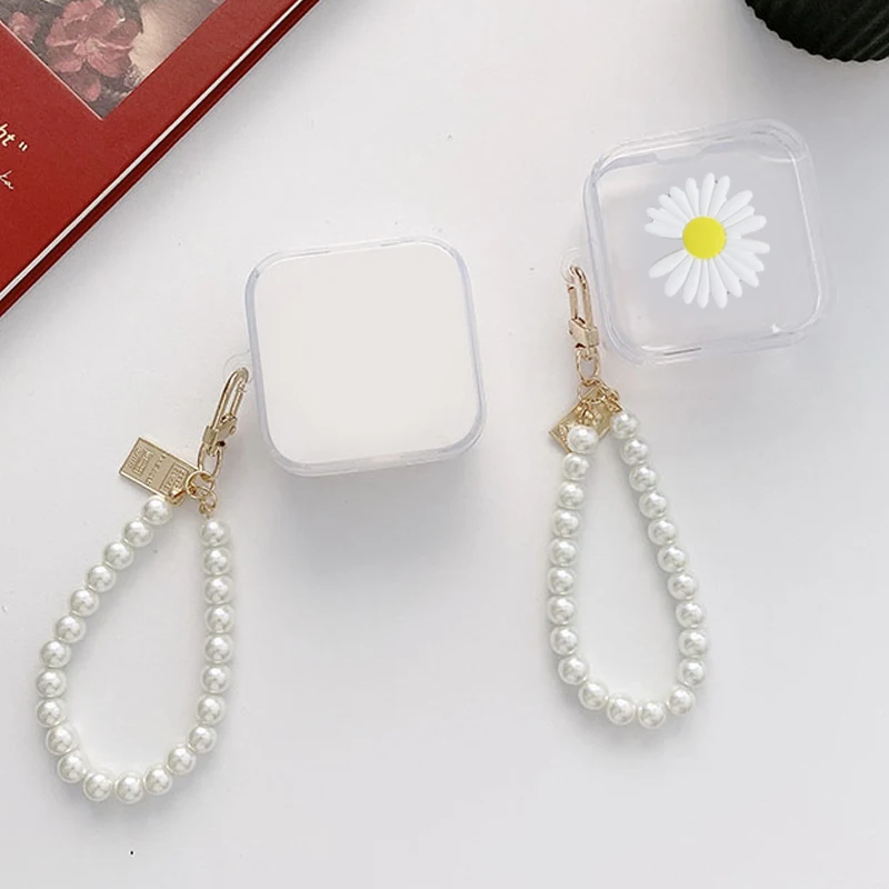 ل شاومي Air 2 S / Air 2 SE حافظة شفافة لطيفة مع قلادة اللؤلؤ سماعة حافظة لهاتف شاومي Air2 SE غطاء سيليكون