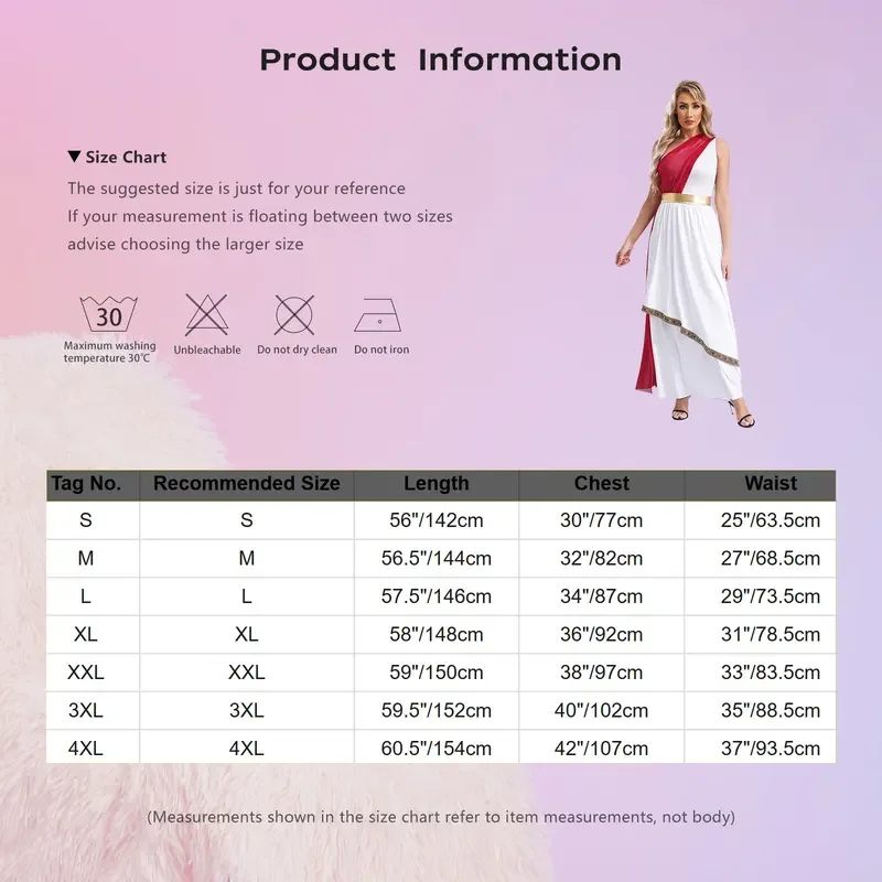 RT01 Abito da principessa toga da donna con divinità greca, antica regina romana, in chiffon, con maniche ad aletta, per goddesses, festa di Halloween, cosplay * JK2