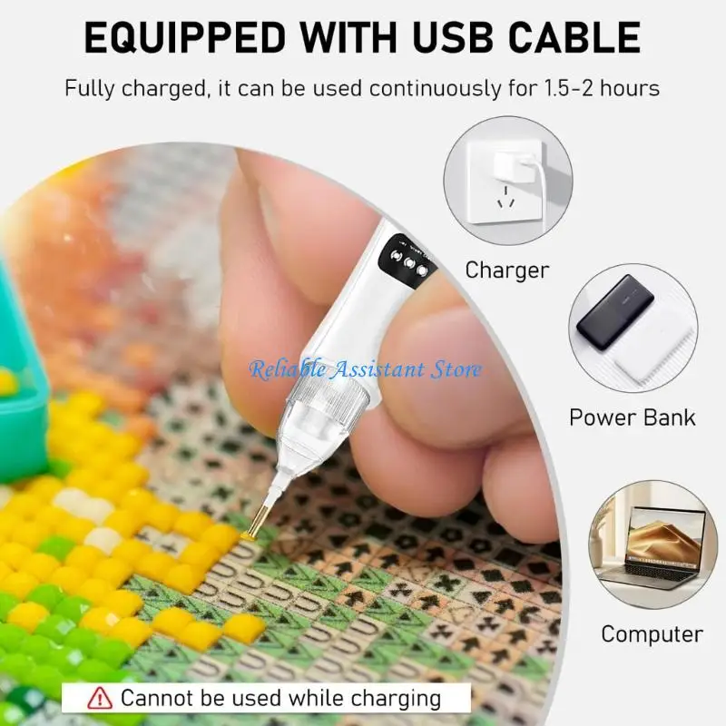 N58Cラインストーンアートアクセサリーセット3吸引モード電気ラインストーンペイントペン