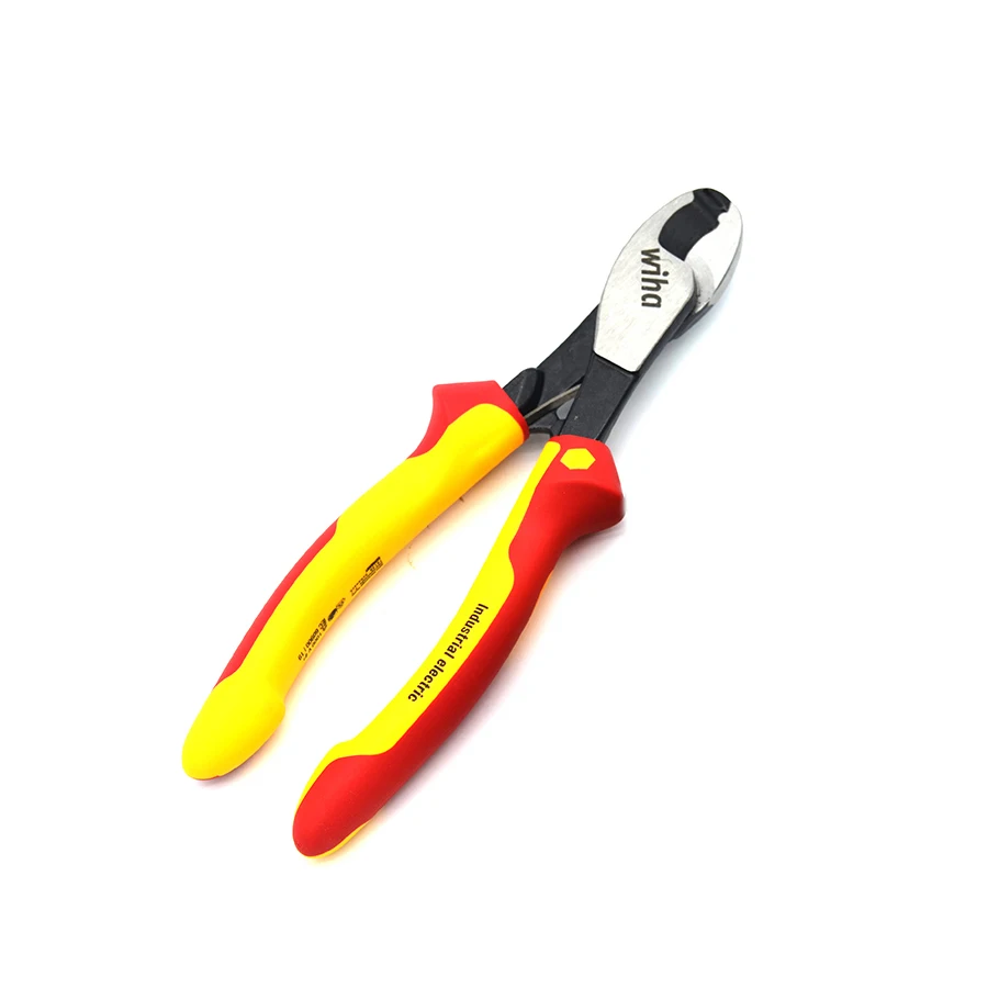 WIHA Insulated Cable Cutters 180 mm with Opening Spring Can be Switched On and Off 1000V VDE Electrical Spring Plier 43661