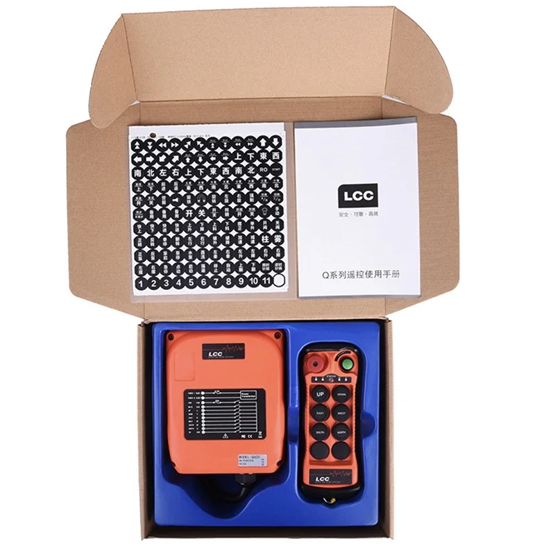 

AC 24v 36v 48V Single Speed Push Button Wireless Remote Control for Lifting Equipment Hoist Receiver Transmitter Remote Control