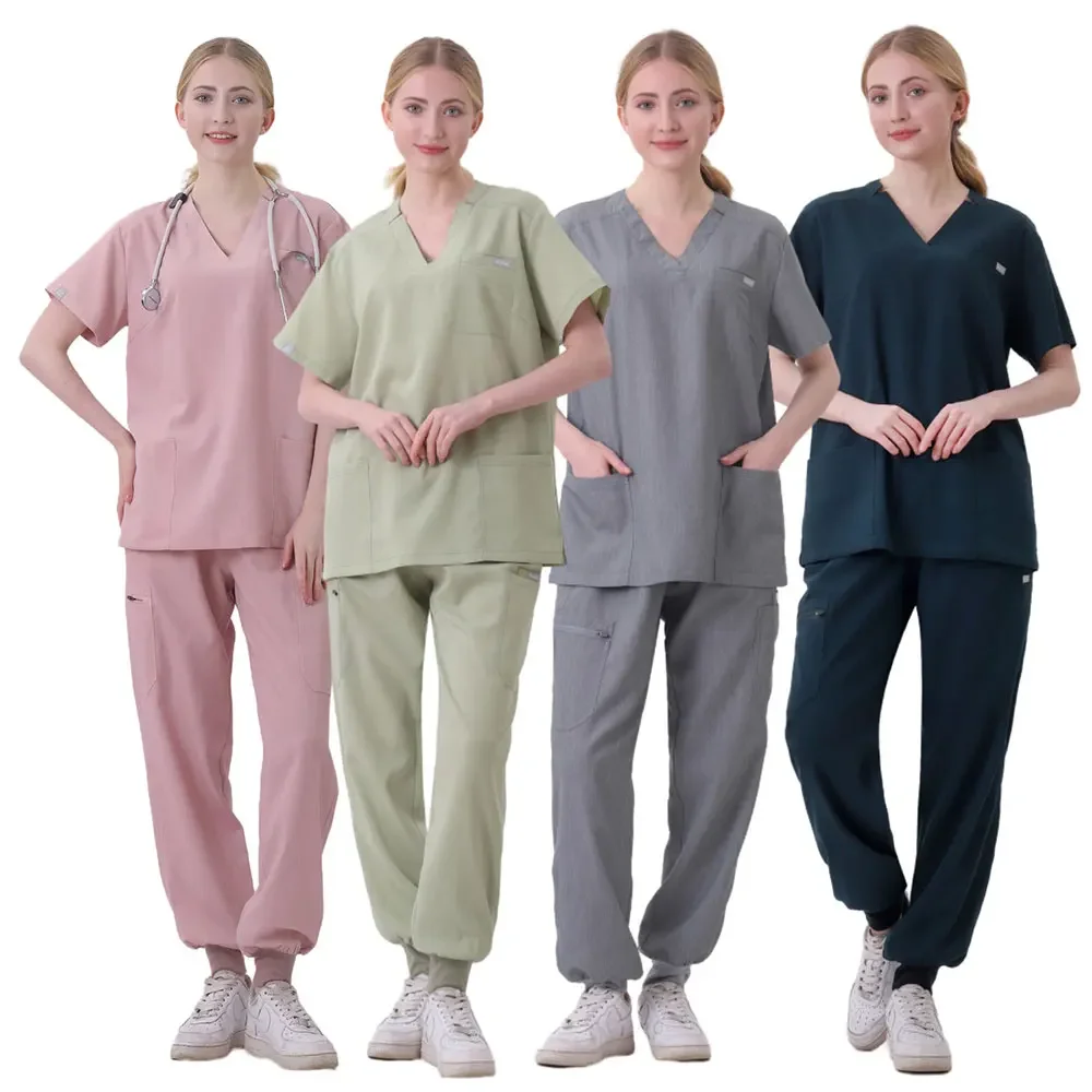 

Surgical Suit Doctor Nurse Uniform Beauty Salon Dental Hospital Work Uniform Sanitary Uniform Scrubs Medical Uniforms Women Set