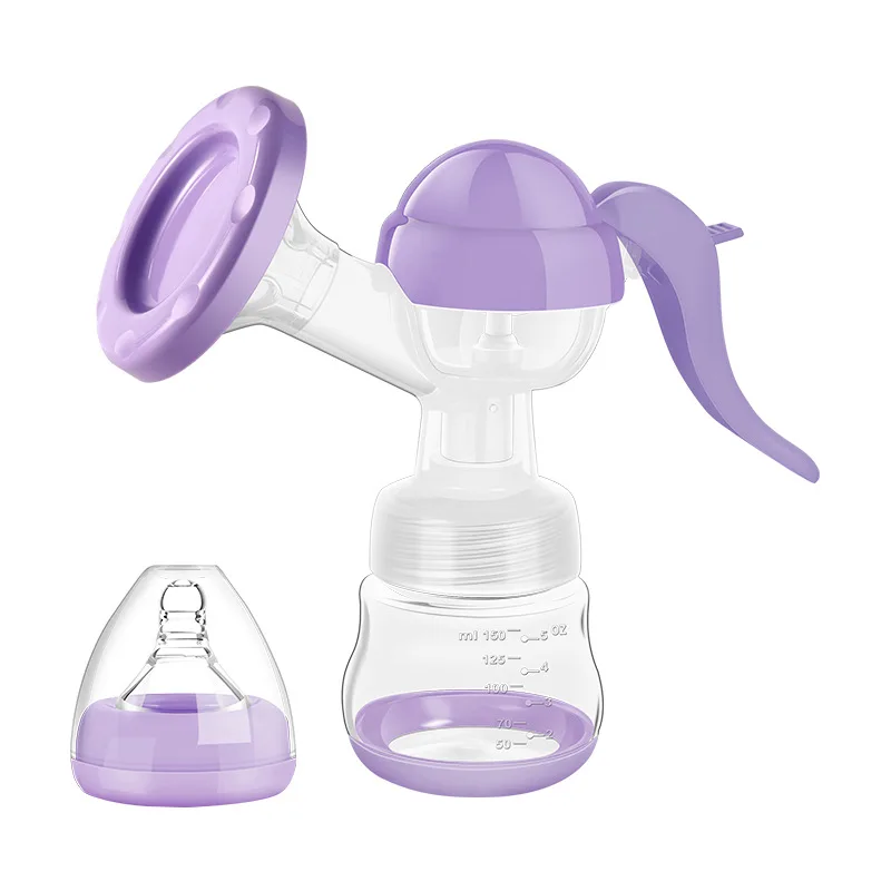 Mother and Baby New Silicone Massage Mother\'s Milk Manual Breast Pump Transparent Products for Children Feeding Equipment