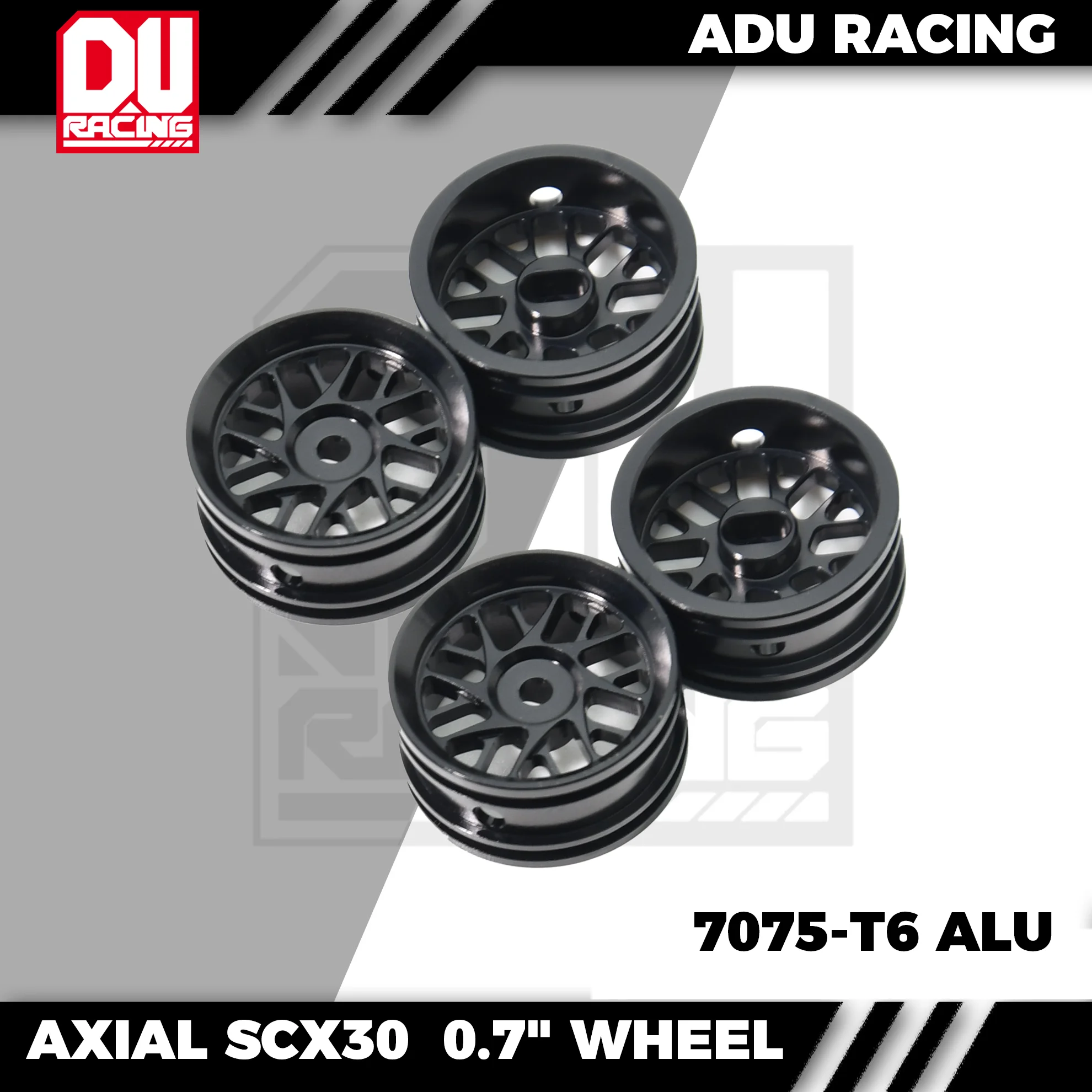 ADU RACING 7075-T6 ALU 0.7'' WHEEL HUB FOR AXIAL SCX30 JEEP BRONCO K10