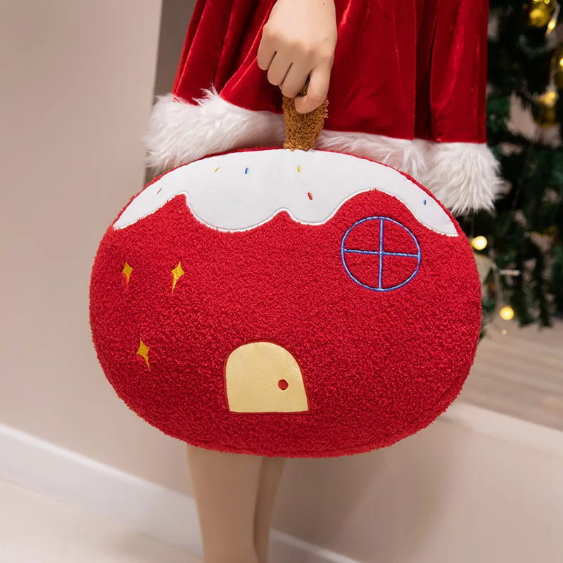 Roter Apfel Weihnachtsbaum Lebkuchenmann Plüschpuppe Neue Weihnachtsserie Plüschtiere Weihnachtsatmosphäre Dekor Geschenk