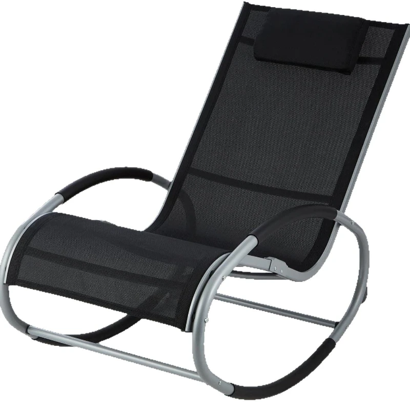 

Outdoor Lounger Oval Iron Rocking Chair Beach Lounger Outdoor Courtyard Garden B & B Leisure