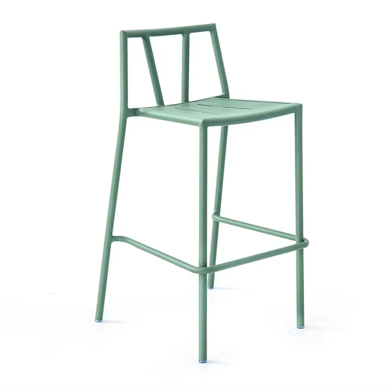 Modern Industrial Style Countertop Bar Table and Stool Set Powder Coated for Cafe Home Bar
