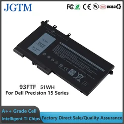 93FTF 7.6V 51Wh Laptop Battery for Dell Precision 15 3520 3530 Latitude E5280 E5480 E5580 E5490 E5590 E5480 E5290 E5591 Series