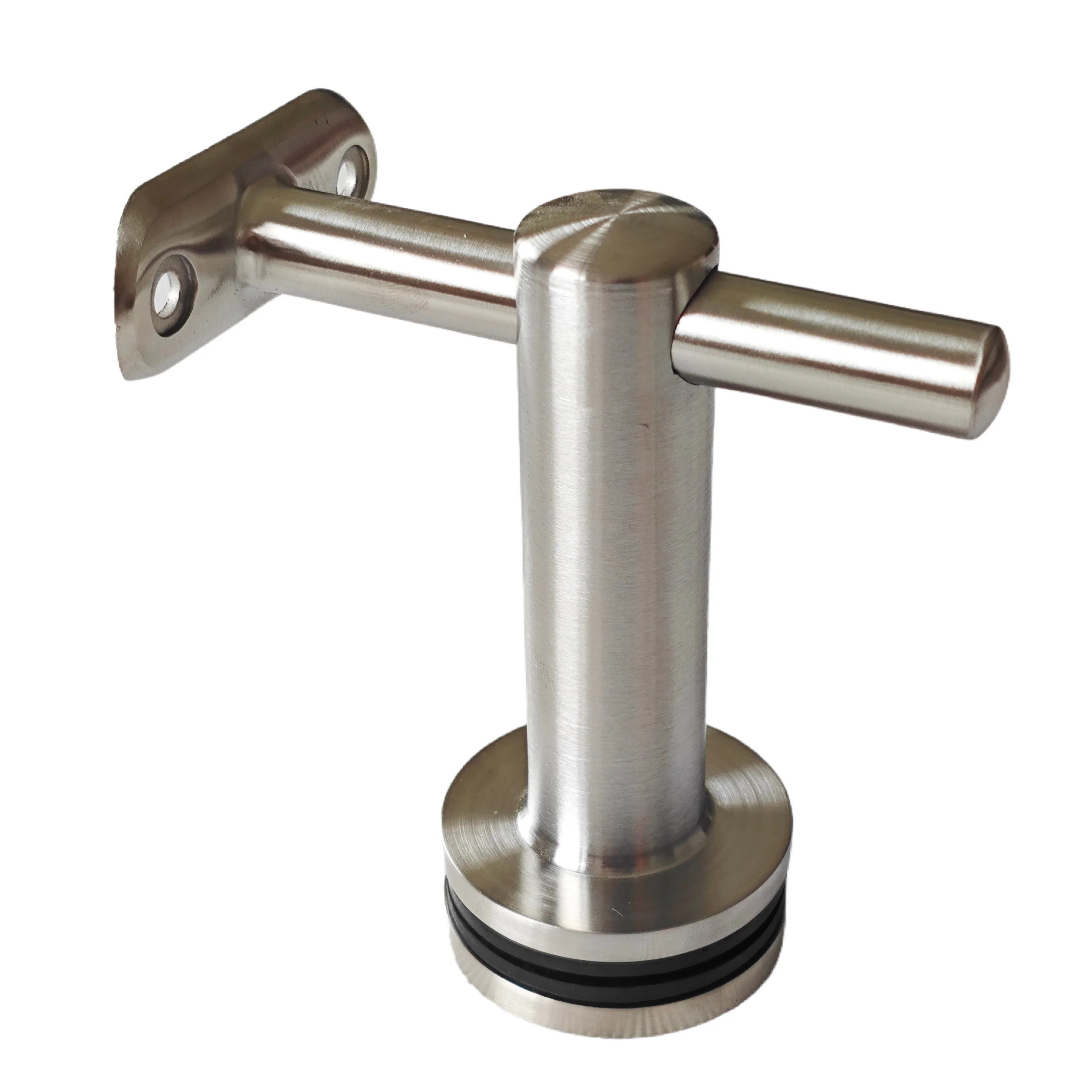 304 Stainless Steel Glass Handrail Bracket Adjustable Glass Railing Support Stair Balustrade Fitting for Glass Staircase Balcony