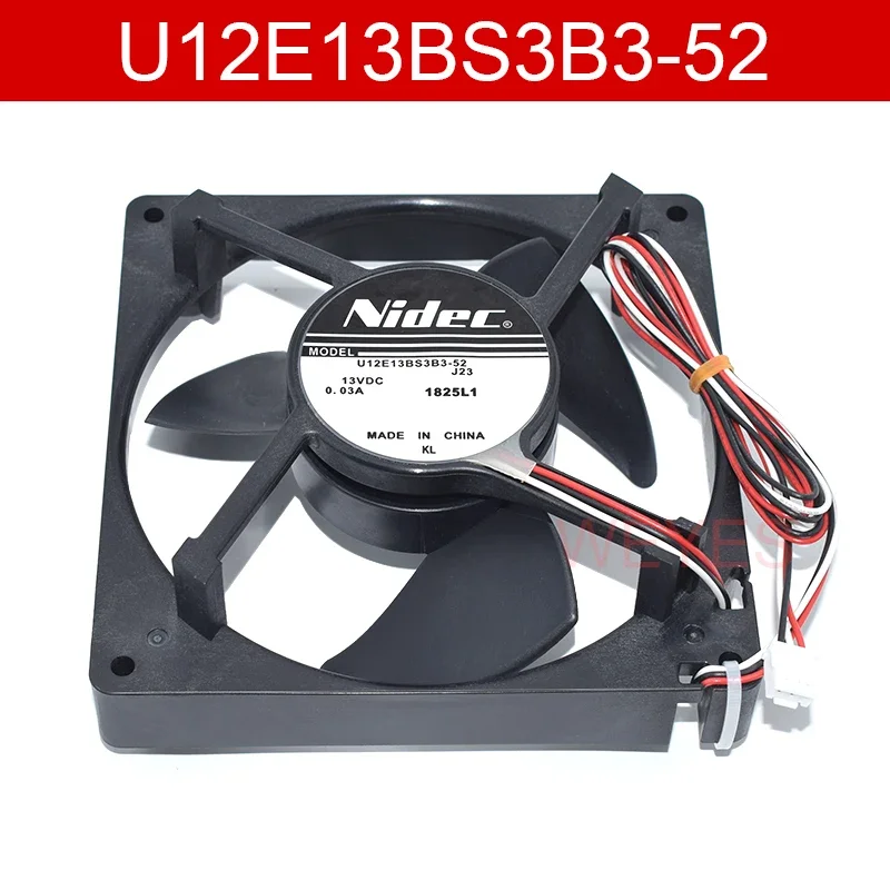 

New For Nidec U12E13BS3B3-52 J23 DC 13V 0.03A 13CM ball bearing Refrigerator waterproof static cooling fan