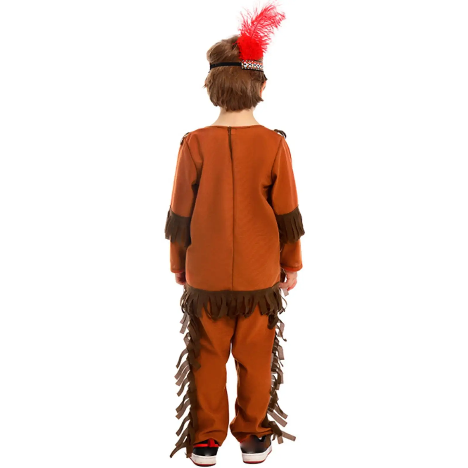 Native American Costume with Feather Headband Kids, Children Indian Costumes