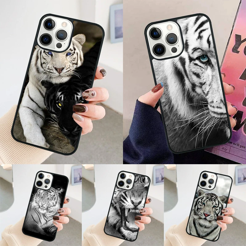 

Чехол для телефона с рисунком животного, белого тигра, чехол для iPhone 17, Air 14, 15, 16, 16e Pro Max, для apple 11 12 13 Pro Max Plus