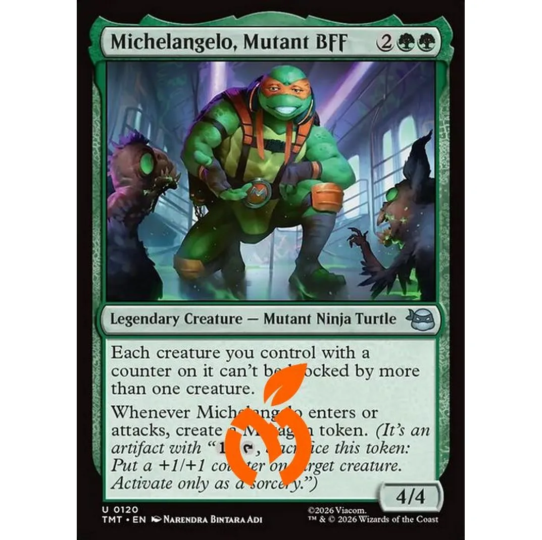 michelangelo-mutant-bff-ninja-turtle-jogo-de-cartas-colecionaveis-versao-rara-entretenimento