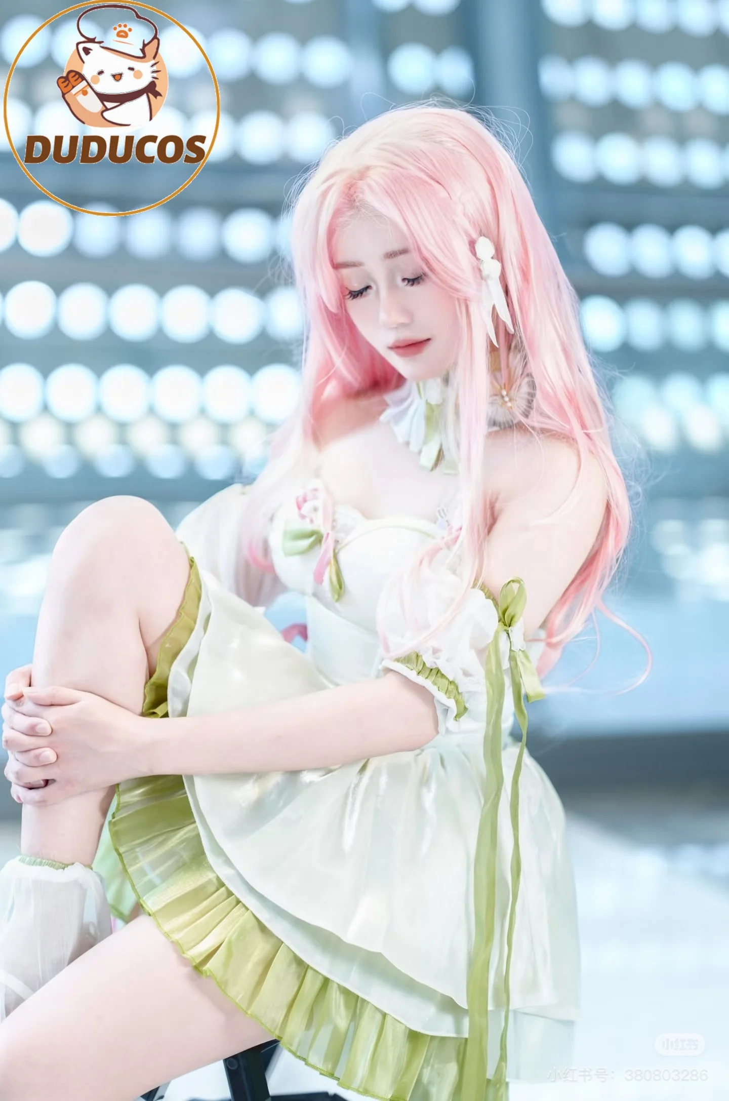 Fluttershyy cosplay traje DUDU-SR verde vestido curto floresta feminino traje fluttershyy peruca cosplay natal