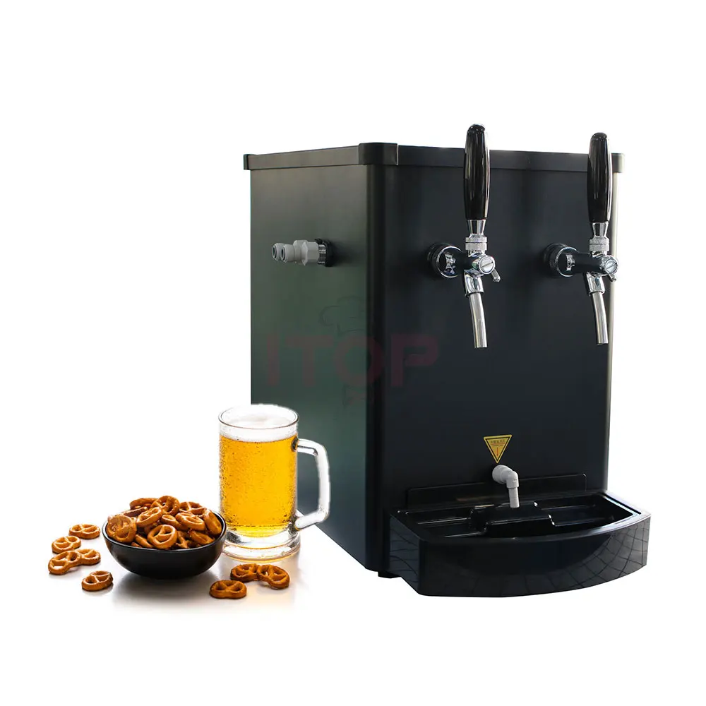 Electric Beer Tower Tap Dispenser Machine Hot Sale 2-head Stainless Steel Draft Beer Machine