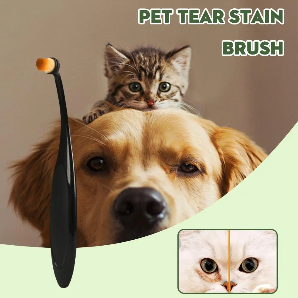 Pet Tear Stain Remover Brush Soft Comfortable Washable Fiber Superfine Grooming Pet Comb A7c7