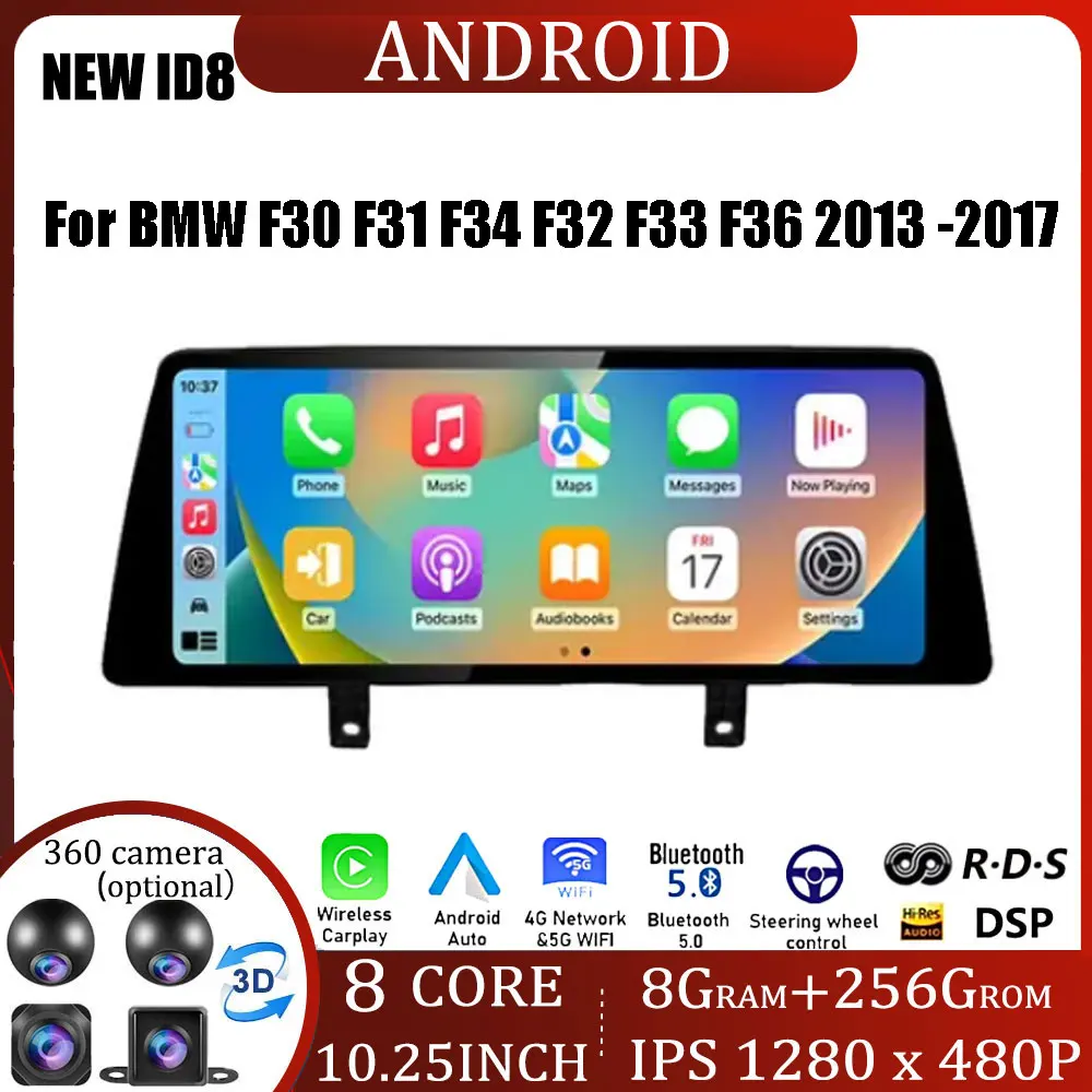 

10.25" For BMW F30 F31 F34 F32 F33 F36 2013 -2017 NBT System Android Car Multimedia Video Player Radio Navigation Carplay Auto