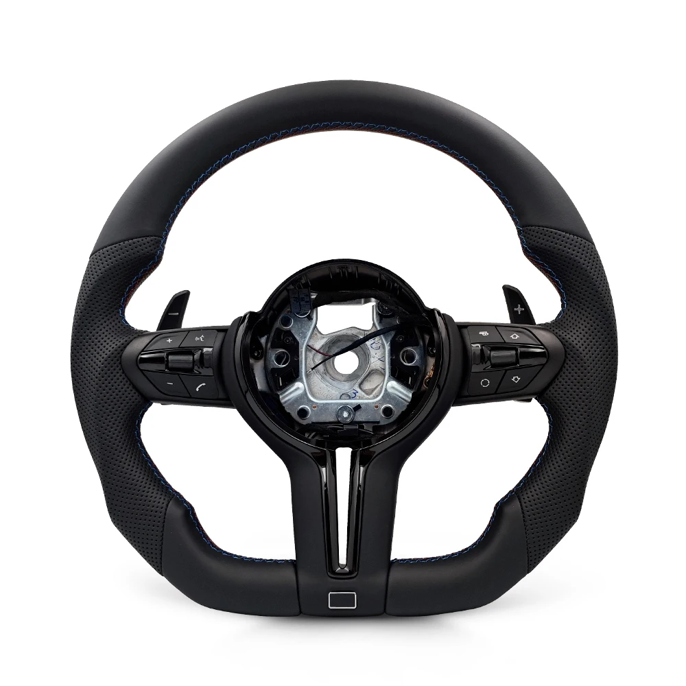 Flat Bottom Black Button M Volant Steering Wheel for BMW 3 Series E90 E91 E92 E93 X5 E70 E71 X6 E72 E53 E84 E89 E81 E87 E82 E88