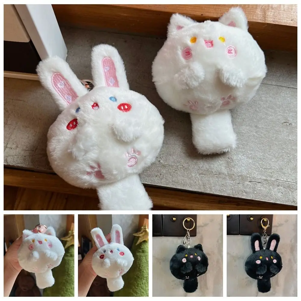 

Key Buckle Cute Rabbit Plush Key Chain Backpack Charms Korean Style Cute Expression Keychain Plush Cartoon Cartoon Cat Pendant