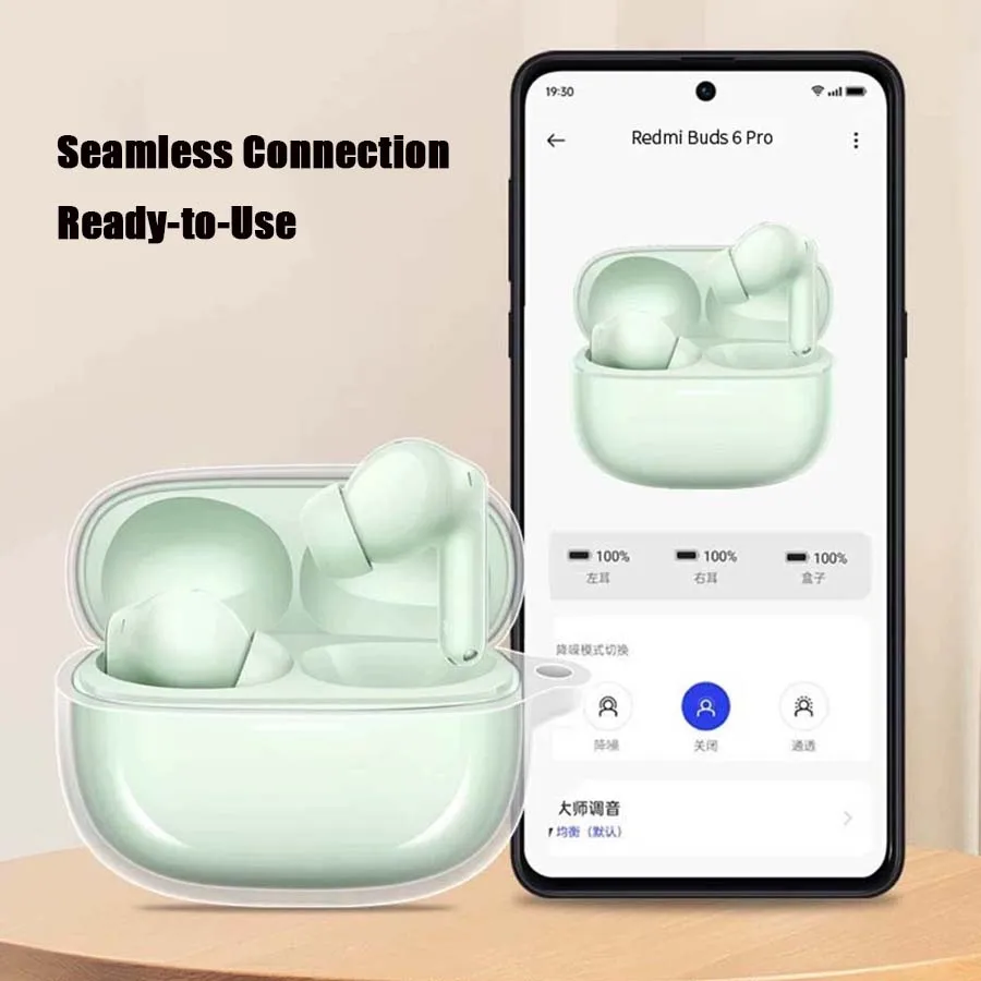 Custodia morbida in TPU per Redmi Buds 6 Pro Custodia protettiva trasparente Cover in pelle per Redmi Buds 6 Pro Protezione per auricolari wireless