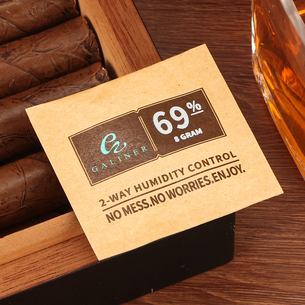 

69% RH Cigar Humidifier 2 - Way Humidity Control Pack Moisture Absorber for Small Storage Containers Humidor Humidification