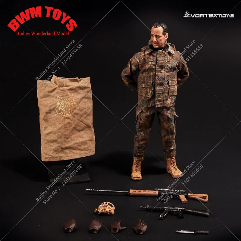 

VORTEXTOYS V00011 1/12 Scale Male Solider Sniper JACKAL Combat Boots Sharpshooter Camouflage Cloth Full Set 6 Inch Action Figure