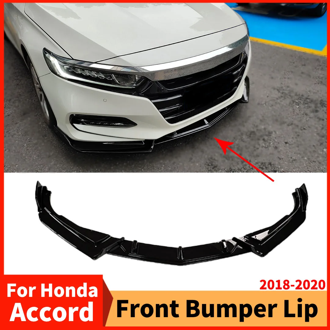 

Air Dam Front Protector Bumper Lip Cover Chin Splitter Tuning Accessories For Honda Accord 10th 2018 2019 2020 Deflector Trim