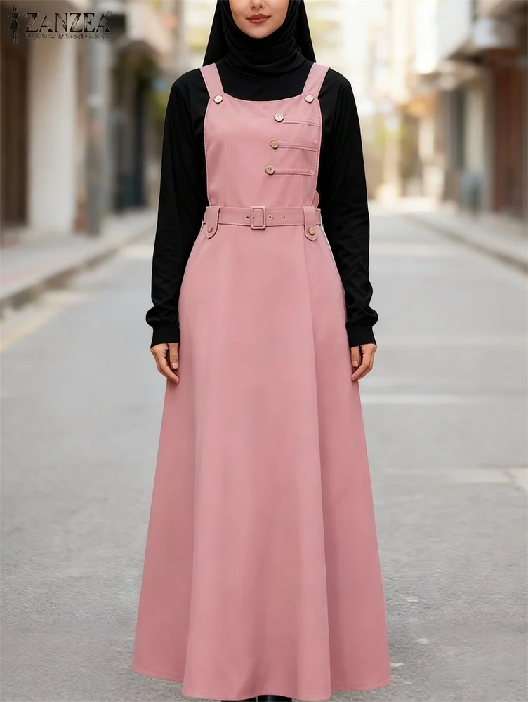 فستان خريف وربيع 2026 من ZANZEA عباية إسلامية فستان حجاب رمضان فساتين رداء نسائي قفطان بينافور ملابس إسلامية