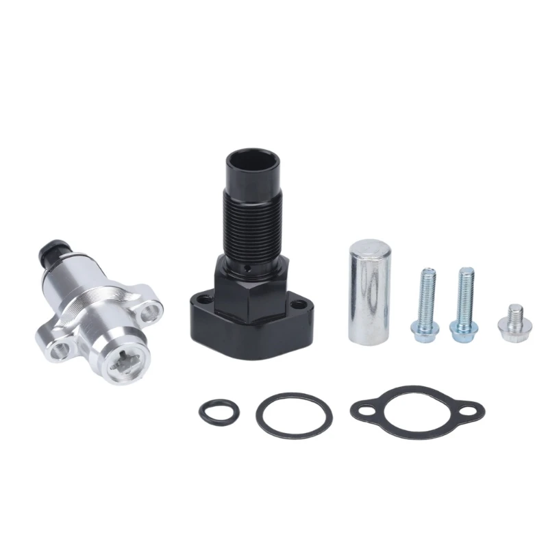 HC00063 3022152 Aluminum Timing Chain Tensioner for 900 XP Motorcycles, Threaded Replacement Component with Mounting Flange 68UF