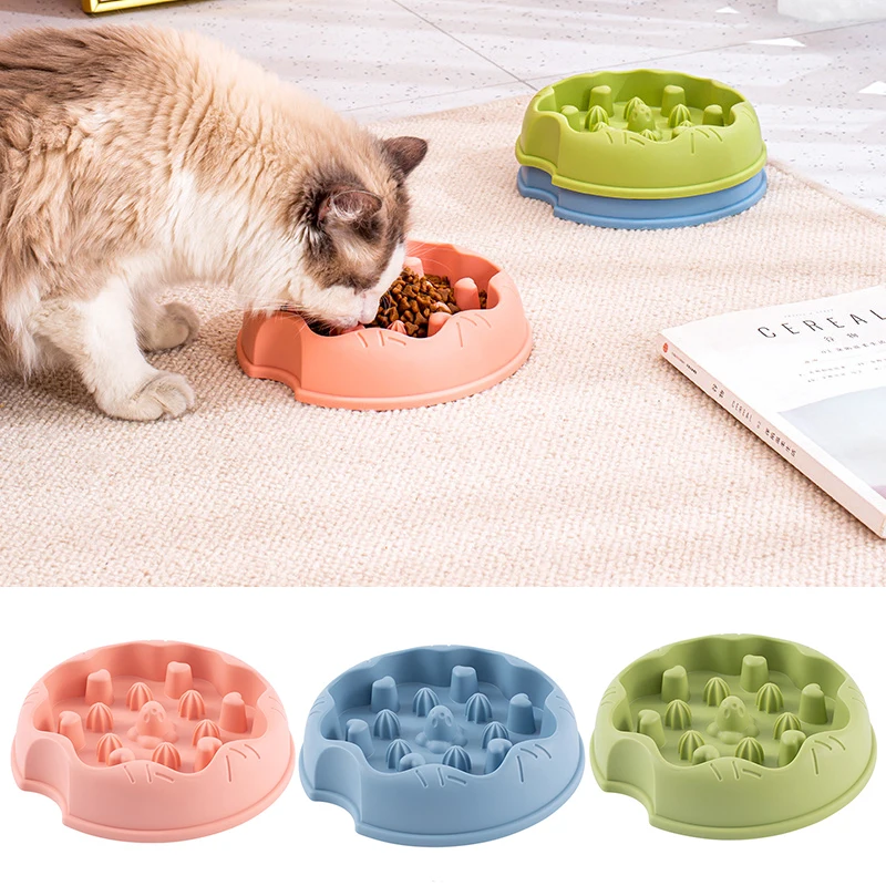 Slow Feeder Dog Bowls Dish Puppy Food Water Bowl For Dog Cat Non Slip Slow Eating Puzzle Maze Fun Pets Feeding Bowl Anti-gulping