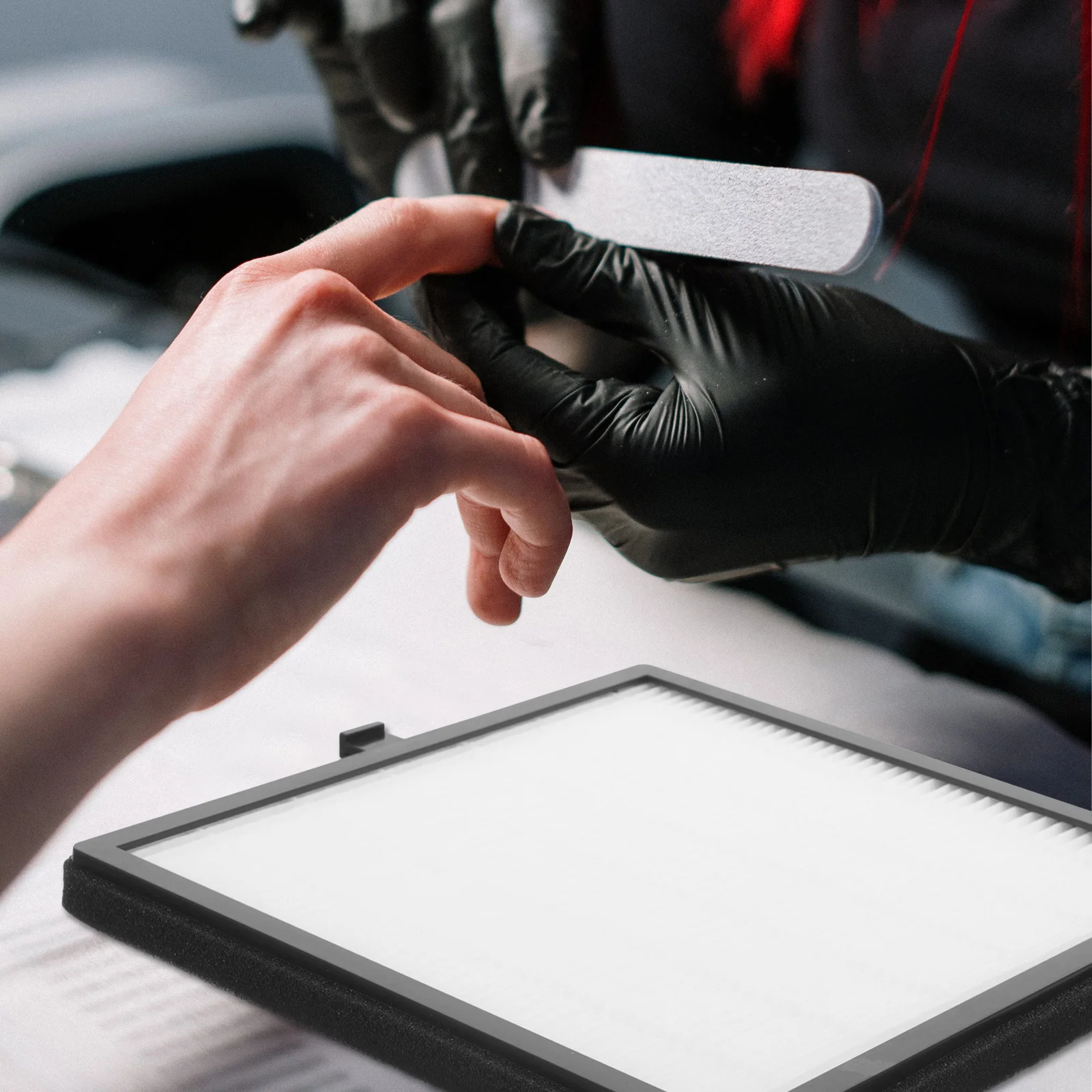 신뢰할 수 있는 소재 네일 수집기 작동은 매니큐어 목적에 적합합니다. 네일 필터 수집기 네일 교체