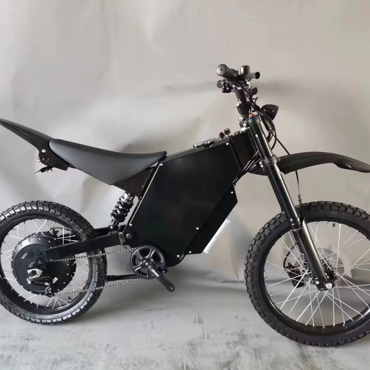 

3KW 5KW 8KW 12KW 15KW 20KW Long Range Dirt 21inch Fat Tire Mountain Stealth Bomber 75ah Electric Bicycle