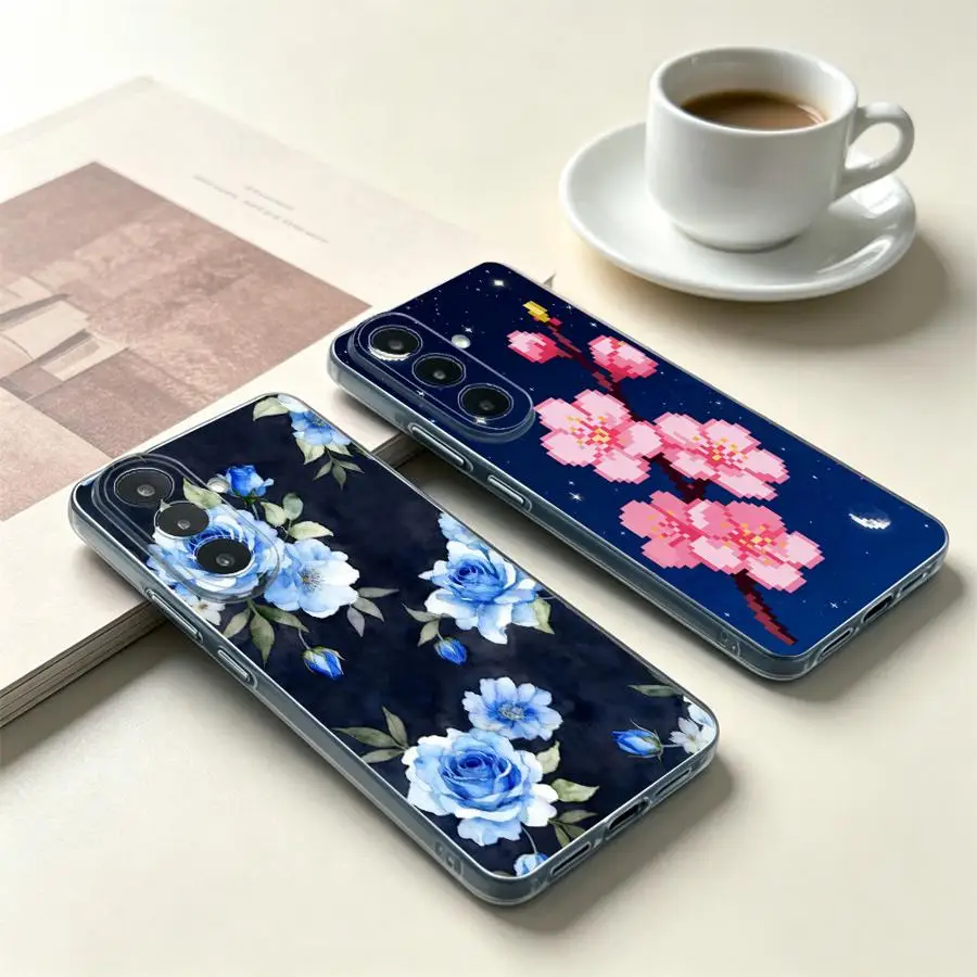 Phone Cover Case for Samsung Galaxy A56 A50 A25 A51 A14 A16 A26 A24 A52 A31 A36 A27 A34 A35 A33 A52 A54 A15 A55 A23 Plum Moon