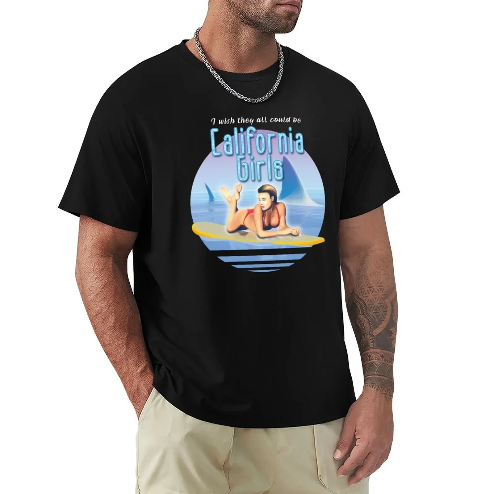 California Surfer Girls Pin-up T-Shirt summer top kawaii clothes heavy weight t shirts for men