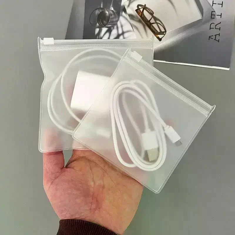 

5 Pcs Waterproof Anti-Oxidation Powder Puff Dust Bag Zipper Pouches Jewelry Storage Bag Transparent Protective Case