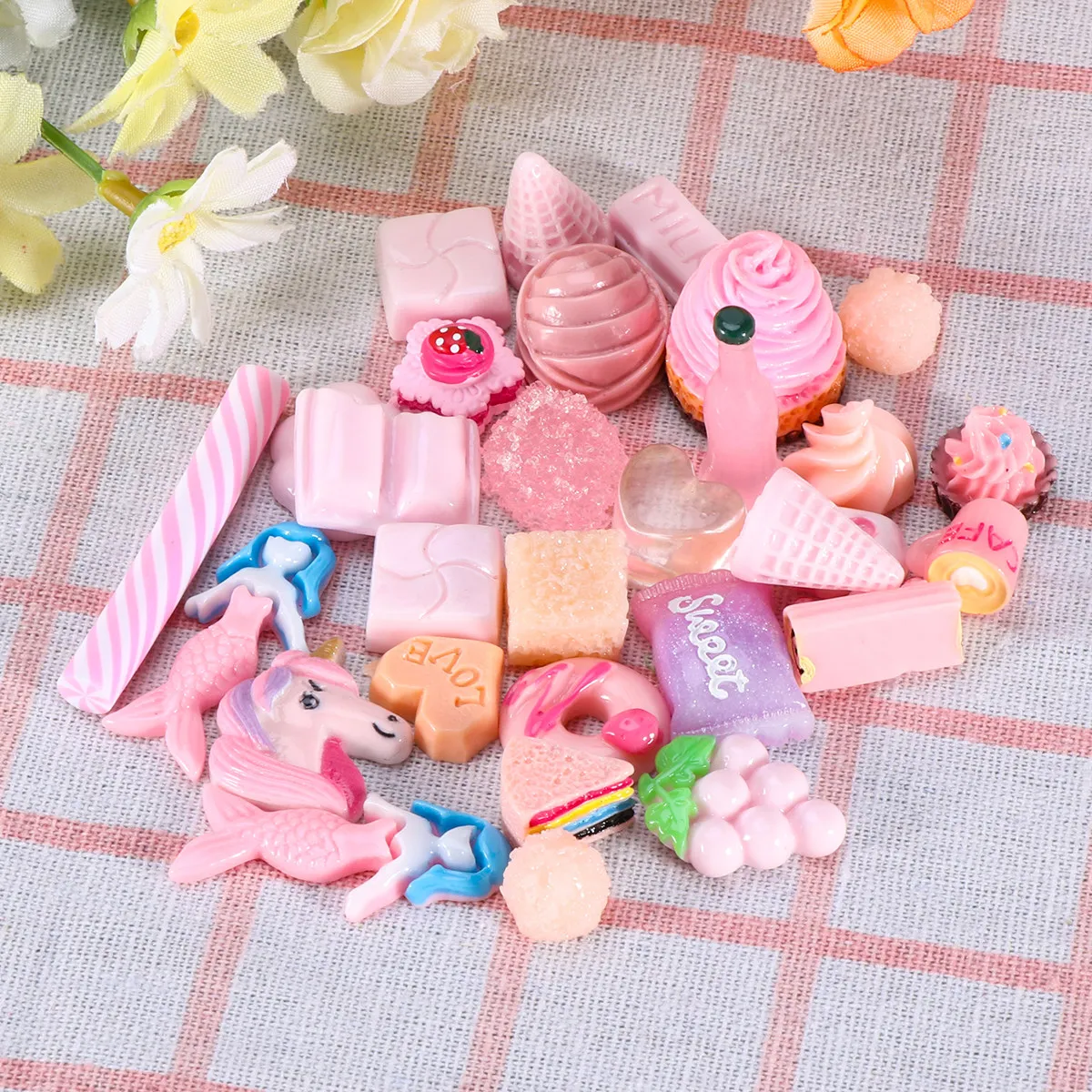 Girl Shaped Resin Stickers 30Pcs Assorted Colors DIY Craft Decorations for Jewelry Frames Cups Pots Plates