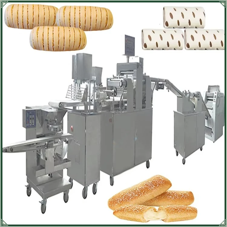 Automatic Jam Stuffed Honeycomb Bread Roll Machine French Baguette Toast Bread Making Machine Production Line FL Customized
