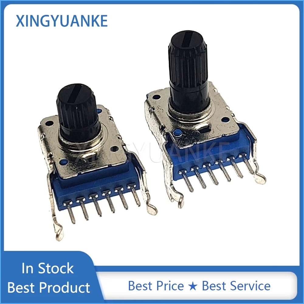 RK12K 타입 수평 더블 B10K B20K B50K B100K 오디오 볼륨 조절 전위차계, 6 핀 플라워 샤프트 길이 8mm, 13mm, 3 개