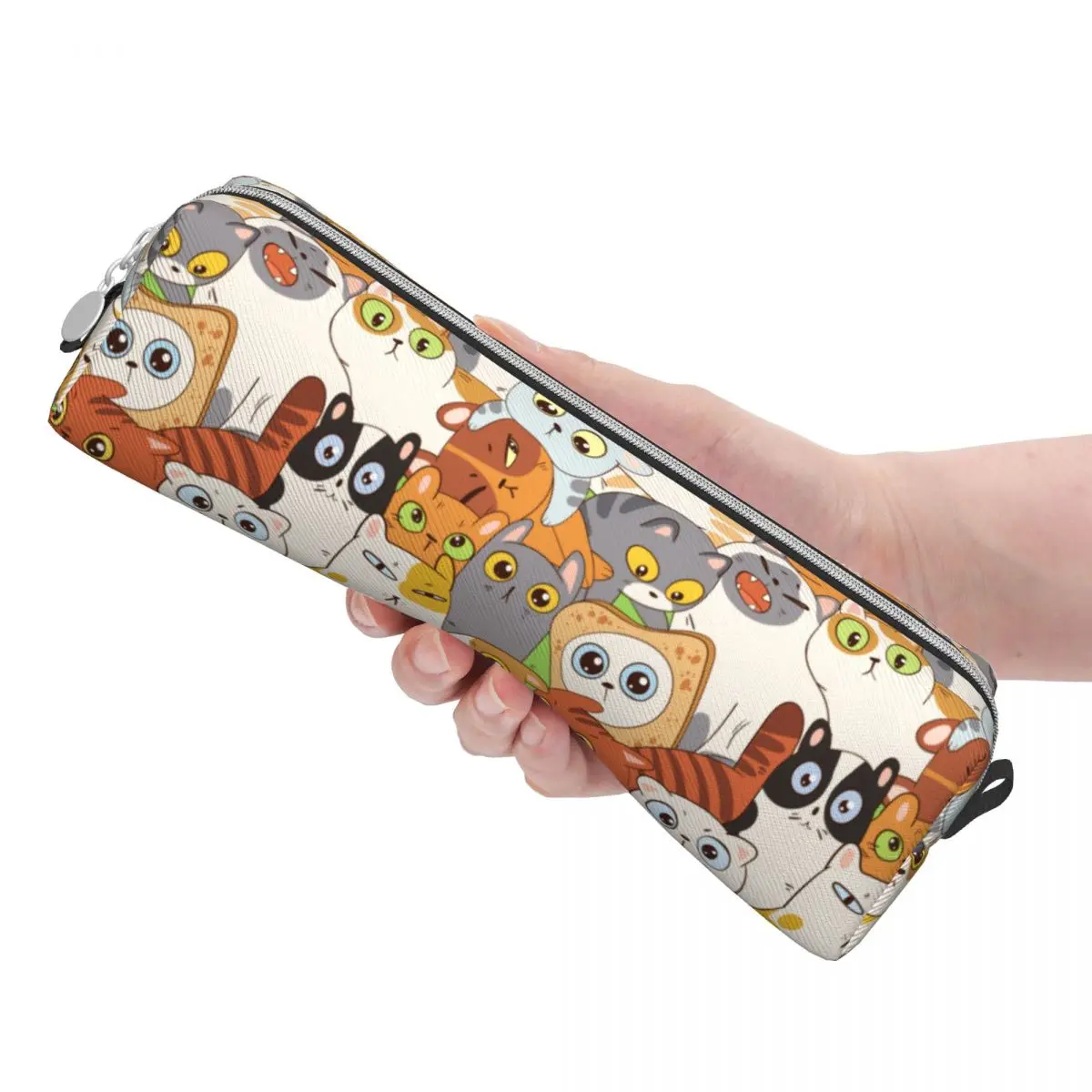 Leuke Grappige Cartoon Katten Potlood Case Schattige Dieren Potlooddoos Pen Doos Voor Meisje Jongen Big Bags Studenten School Geschenken Briefpapier