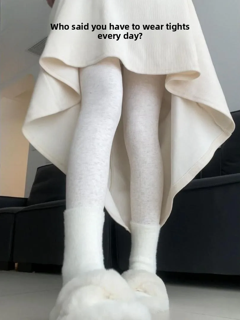 กางเกงเลกกิ้งผู้หญิงสไตล์เกาหลี โอเอล ทีเน็ด เอฟซี สำหรับฤดูใบไม้ร่วงและฤดูหนาว กางเกงขายาวรัดรูป อุ่นสบาย ใส่ได้ทุกโอกาส สไตล์ลำลอง