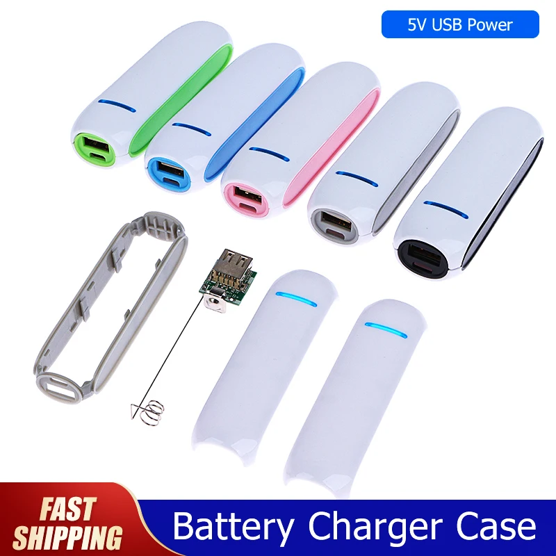 18650 Battery Charger Box 5V USB Power Bank Battery Charger Case DIY Box For Phone Electronic Charging Not Including Batteries