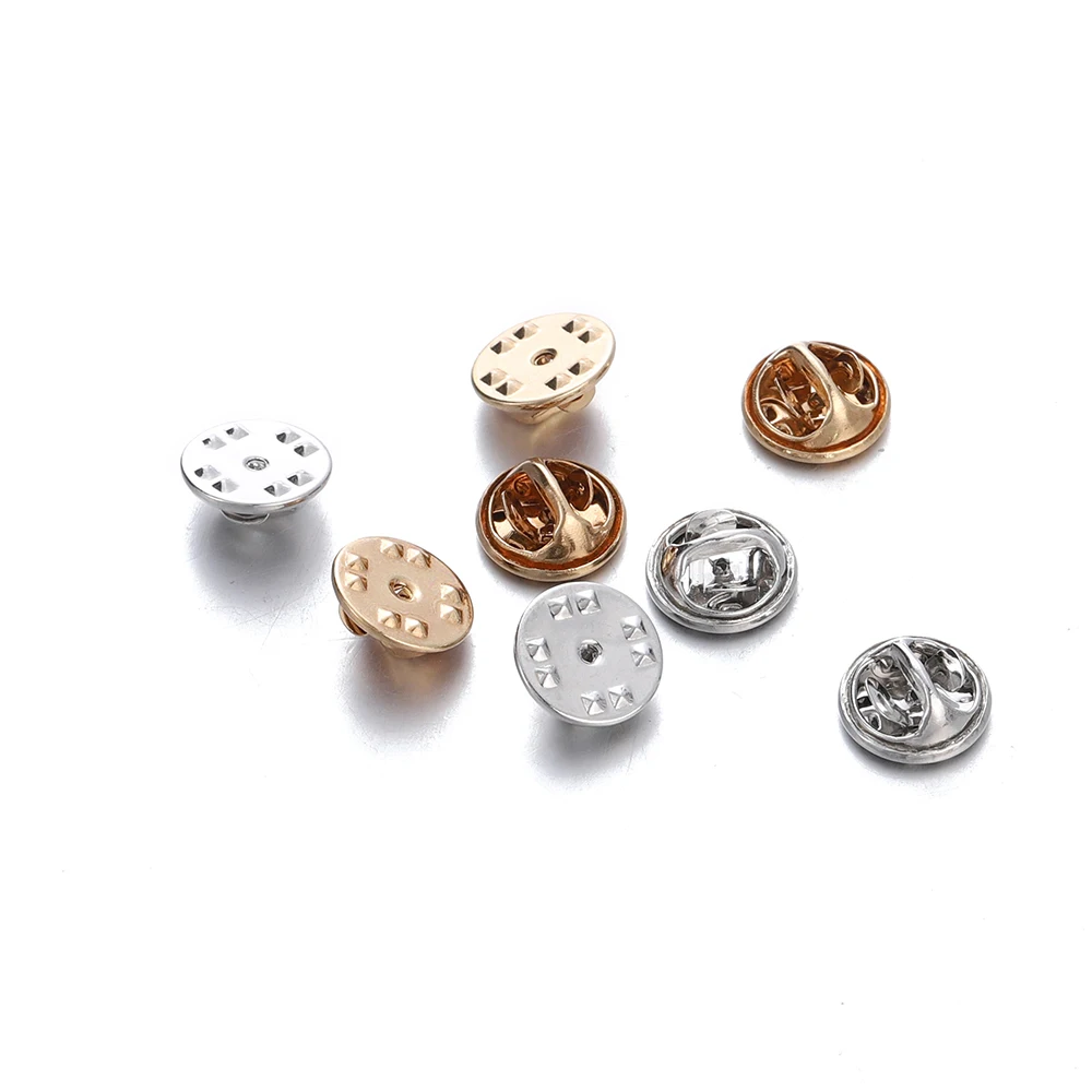 

100 шт./лот, металлическая брошь, основа, булавка, держатель для значка, застежка-бабочка для DIY, изготовление ювелирных изделий ручной работы, аксессуары для рукоделия