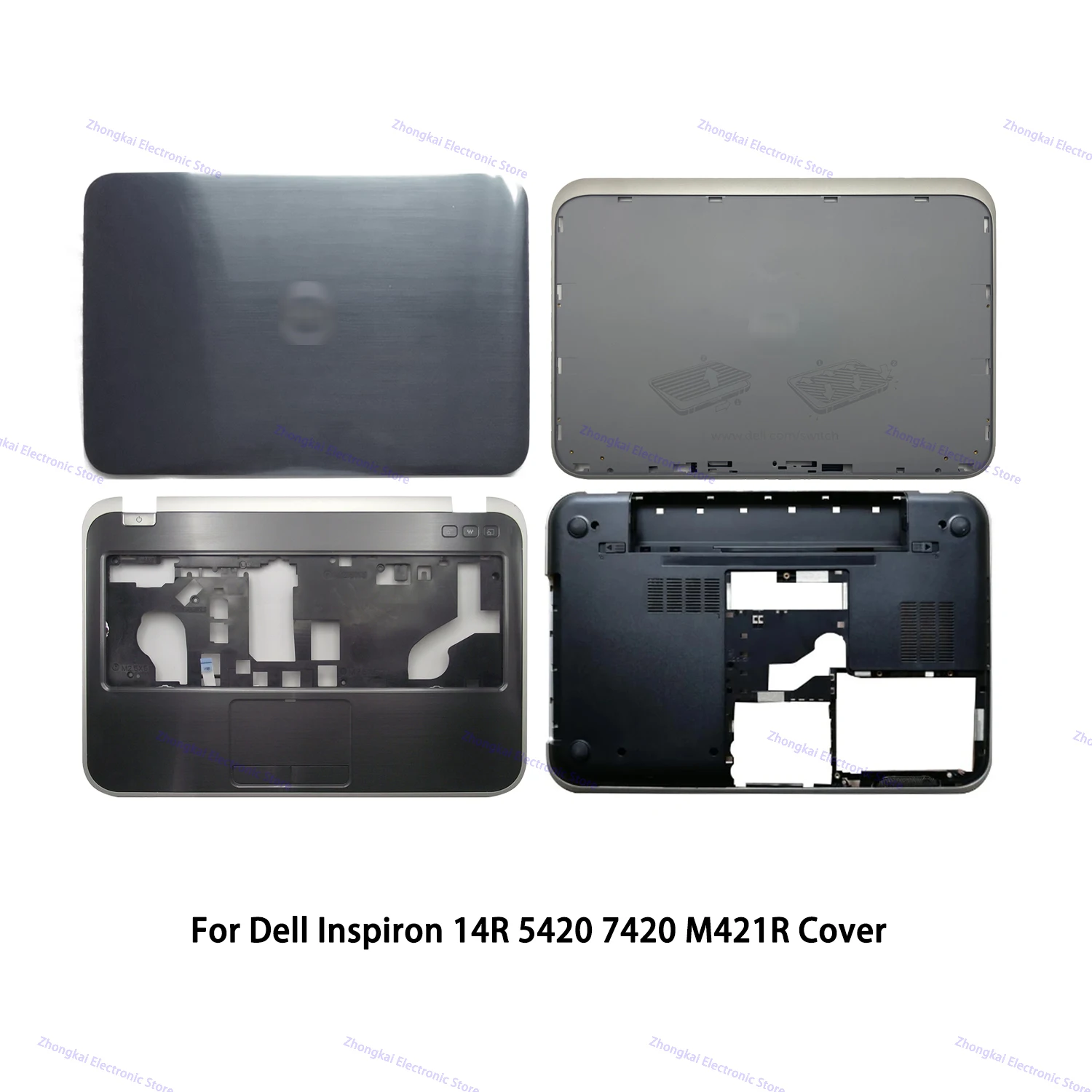 Original For Dell Inspiron 14R 5420 7420 M421R Laptop LCD Front Back Case Palmrest Bottom Base Cover A C D Shell 0280N2 0KXFGD