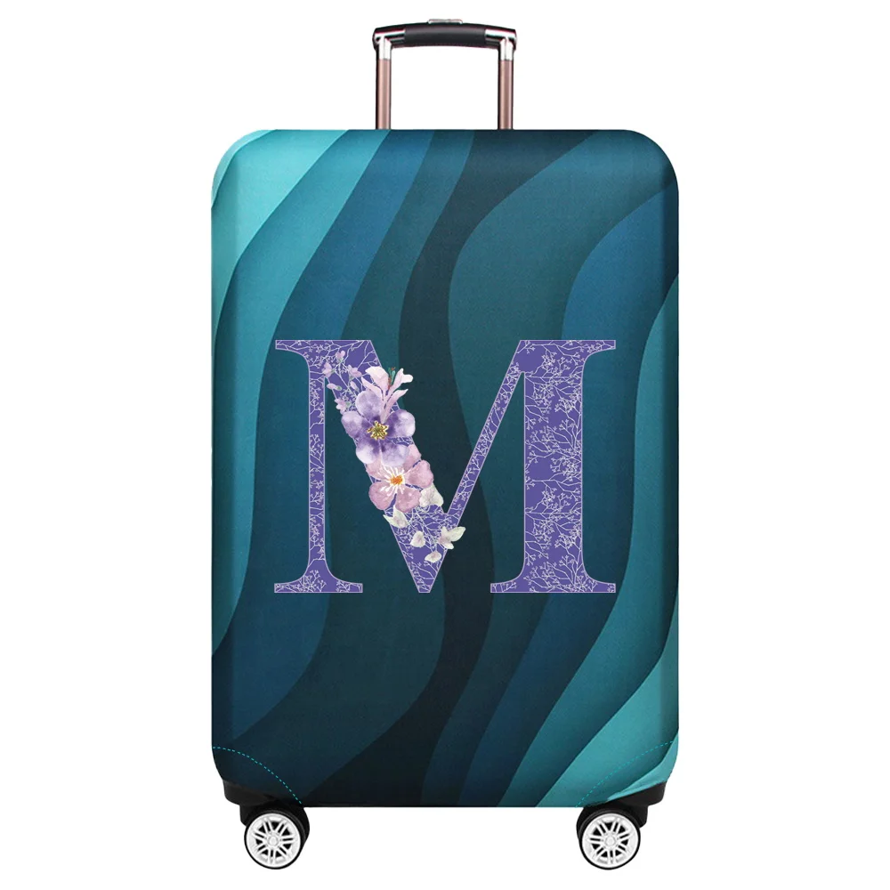 Luggage Cover Stretch Fabric Suitcase Protector Purple Flower Series Travel Baggage Dust Case Cover for18-32 Inch Suitcase Case