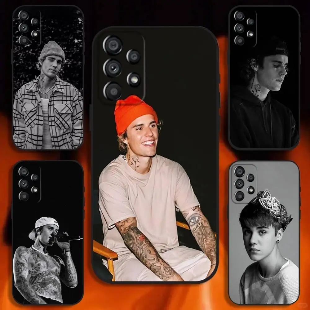 

Singer J-Justin B-Bieber Phone Case For Samsung Galaxy A20,A21s,A22,A31,A32,A52,A53,A72,73,A80 Soft Black Cover
